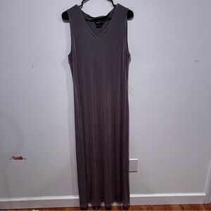 Carole Little Charcoal Sleeveless Maxi Dress